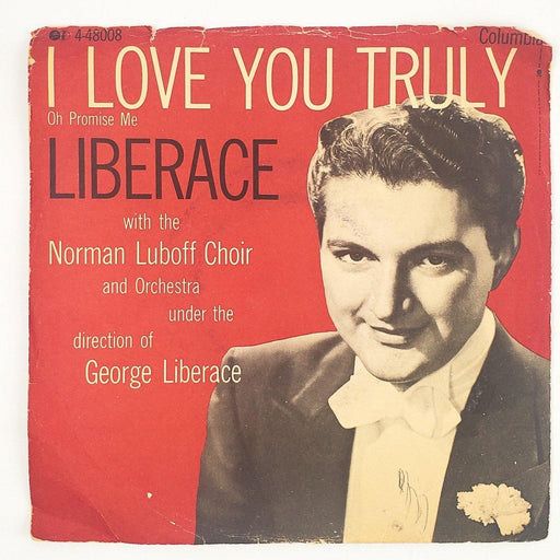 Liberace I Love You Truly Record 45 RPM Single 4-48008 Columbia 1954 1