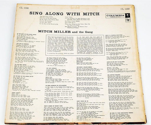 Mitch Miller Sing Along With Mitch Record LP CL 1160 Columbia 1958 2