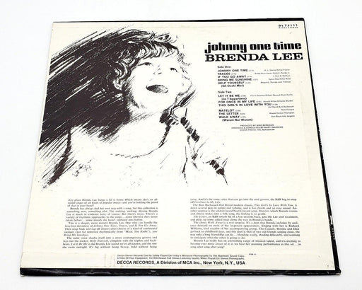 Brenda Lee Johnny One Time 33 RPM LP Record Decca 1969 DL 75111 2