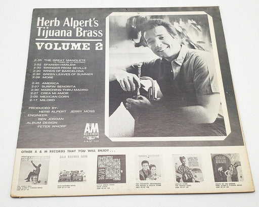 Herb Alpert & The Tijuana Brass Volume 2 33 RPM LP Record A&M 1963 SP 103 2