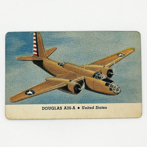 1940s Leaf Card-O Aeroplanes Card Douglas A20-A Series C United States WW2 1
