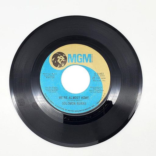 Solomon Burke We're Almost Home 45 RPM Single Record MGM Records 1972 K 14402 1
