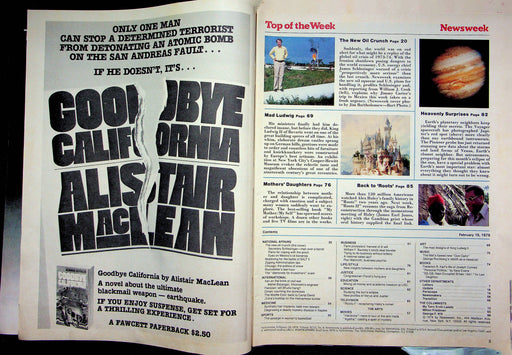 Newsweek Magazine Feb 19 1979 Oil Crunch Looming My Mother My Self Book 2