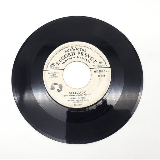 Dinah Shore Delicado Single Record RCA Victor 1952 47-4719 PROMO 1