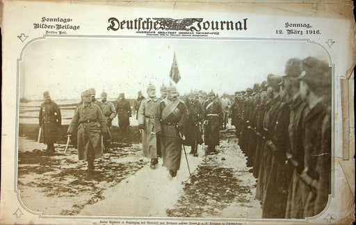 1916 Deutfches Journal German American Newspaper March 12 Serbian Prisoners 1