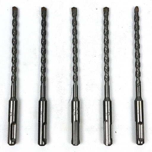 5pk Hammer Drill Bit 1/4" x 6" SDS Plus Carbide Tip 3.65" LOC Concrete Masonry 1
