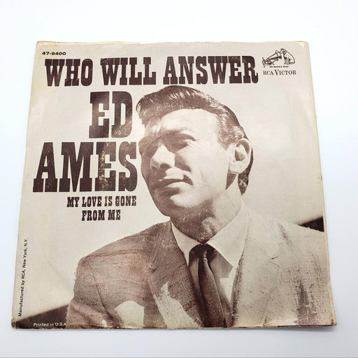 Ed Ames Who Will Answer? Single Record RCA Victor 1967 47-9400 1