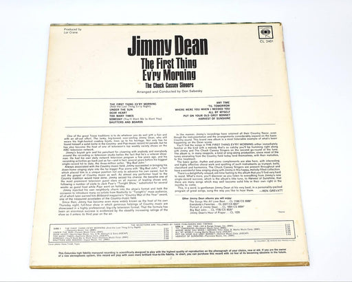 Jimmy Dean The First Thing Ev'ry Morning LP Record Columbia 1965 CL 2401 2