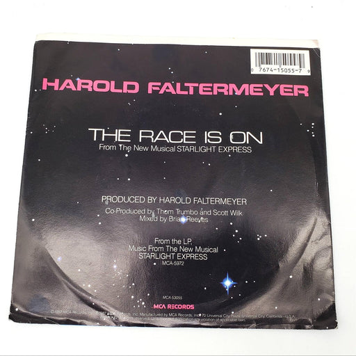 Harold Faltermeyer The Race Is On Single Record MCA Records 1987 MCA-53055 2