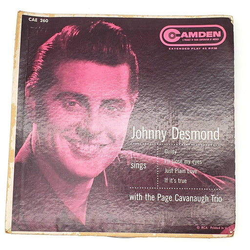 Johnny Desmond Guilty I'll Close My Eyes 45 RPM EP Record RCA 1954 CAE 260 1