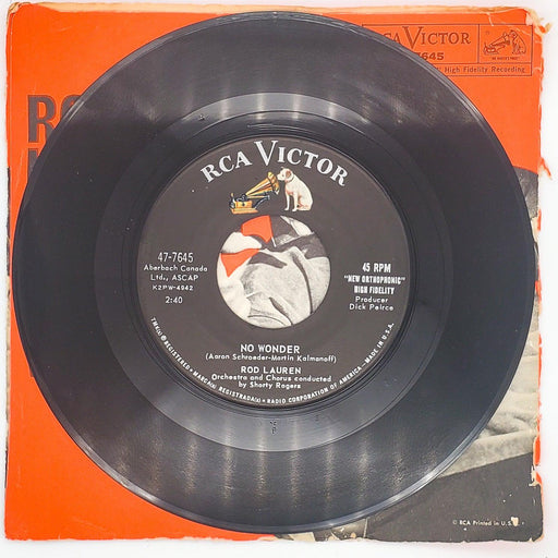 Rod Lauren If I Had A Girl / No Wonder Record 45 RPM Single RCA 1959 2