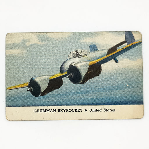 1940s Leaf Card-O Aeroplanes Card Grumman Skyrocket Series C United States WW2 1