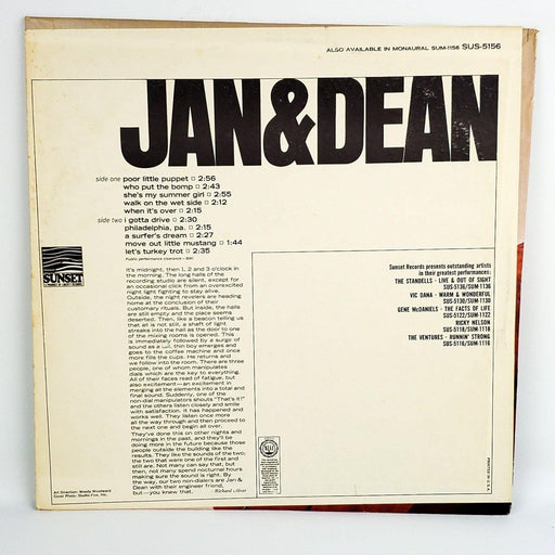 Jan & Dean Self Titled Record 33 RPM LP SUM-5156 Columbia 1967 2