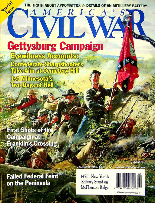 America's Civil War Magazine July 2001 Vol 14 No 3 First Shot Franklins Crossing 1