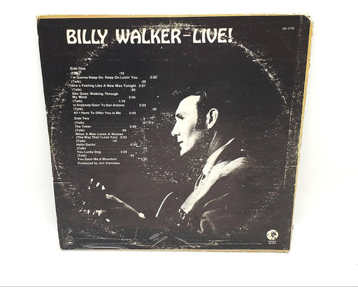 Billy Walker Live LP Record MGM Records 1972 SE 4789 2