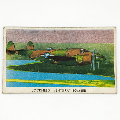 WW2 Aiplane Card Lockheed Ventura Bomber 61st and 63rd Bombardment Emblem 1