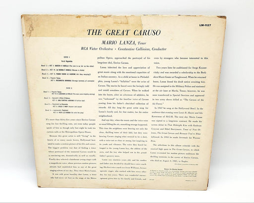 Mario Lanza The Great Caruso 33 RPM LP Record RCA 1958 LM-1127 2