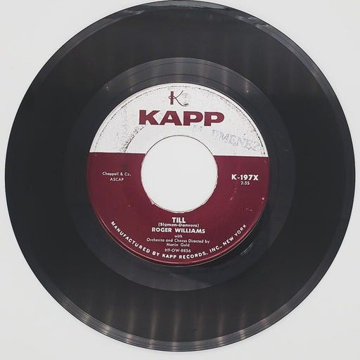 Roger Williams Big Town Record 45 RPM Single K-197X Kapp Records 1957 1