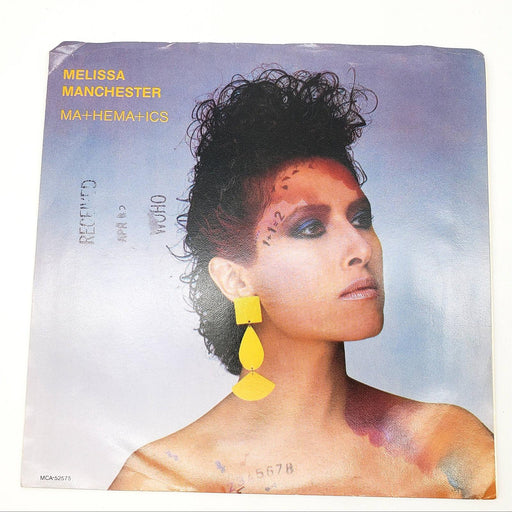 Melissa Manchester Mathematics Single Record MCA Records 1985 MCA-52575 PROMO 1