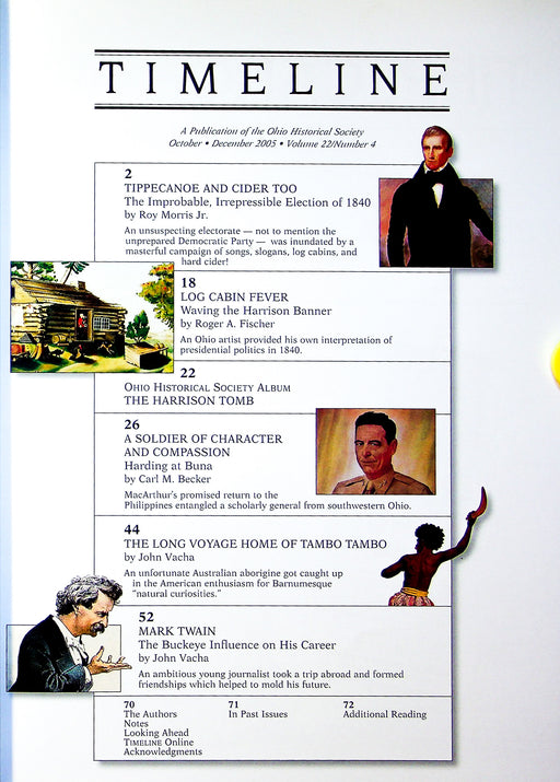 Timeline Magazine Ohio 2005 Vol 22 No. 4 Election of 1840, Harrison Tomb 2