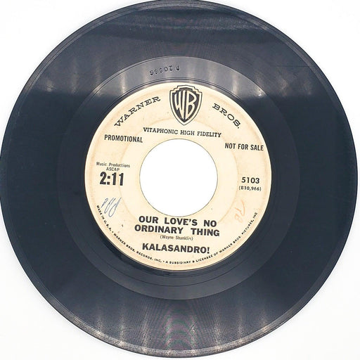 Kalasandro! The Big Hurt Record 45 RPM Single 5103 Warner Bros. 1959 Promo 1