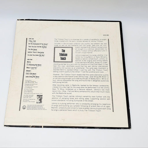 Johnny Tillotson The Tillotson Touch LP Record MGM Records 1964 SE-4224 2