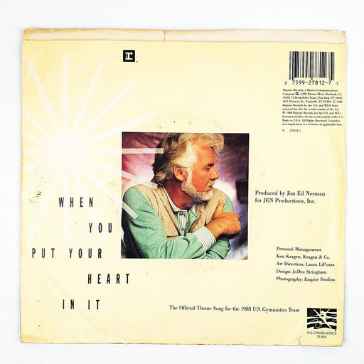 Kenny Rogers When You Put Your Heart In It Record 45 RPM Single Reprise 1988 2