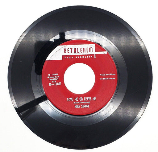 Nina Simone I Loves You, Porgy 45 RPM Single Record Bethlehem Records 1959 2