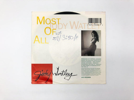 Jody Watley Most of All Record 45 RPM 7" Single MCA-53258 MCA 1988 PROMOTIONAL 2