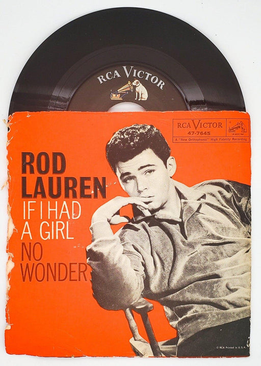 Rod Lauren If I Had A Girl / No Wonder Record 45 RPM Single RCA 1959 1