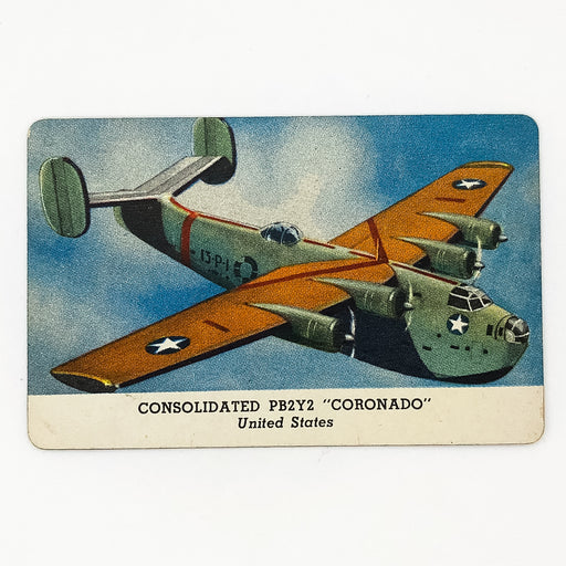1940s Leaf Card-O Planes Card Consolidated PB2Y2 Coronado Series C US WW2 CLEAN 1