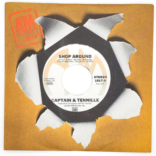 Captain And Tennille Shop Around Record 45 RPM Single A&M 1976 w/ Label Sleeve 1