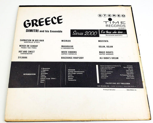 Dimitri and His Ensemble Greece 33 RPM LP Record Time Records S/2057 2