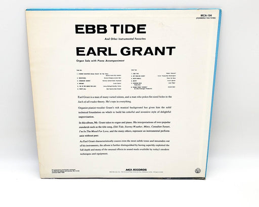 Earl Grant Ebb Tide And Other Instrumentals 33 RPM LP Record 1973 MCA-194 2