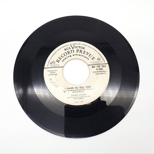 Dinah Shore Never Underestimate Single Record RCA Victor 47-5863 PROMO 2