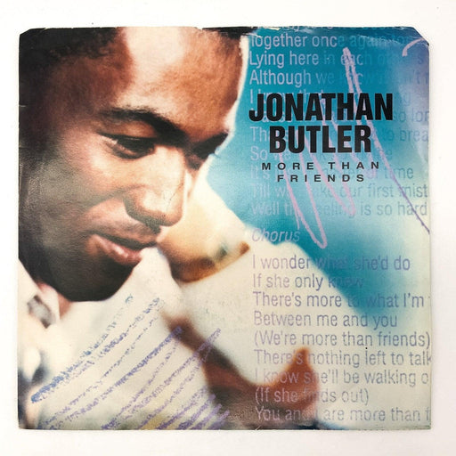Jonathan Butler More Than Friends Record 45 Single 1174-7-JAA Jive 1988 PROMO 1