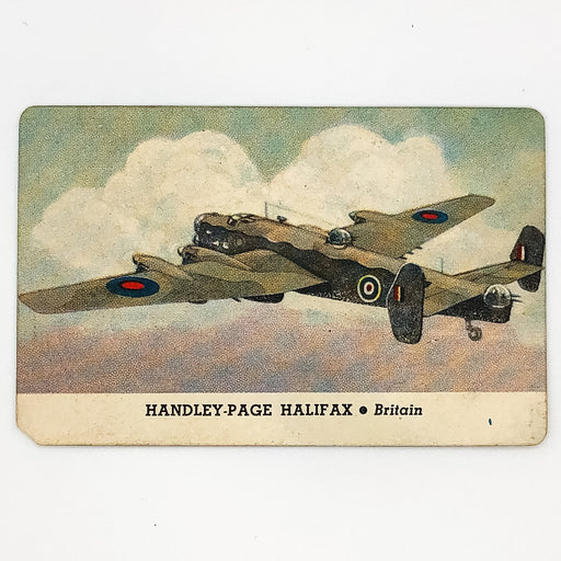 Card-O Chewing Gum Airplane Cards Handley-Page Halifax Series D Britain WW2 1