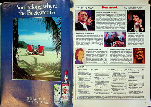 Newsweek Magazine September 14 1981 Roadblock To Peace? The Season Of The Shrink 2