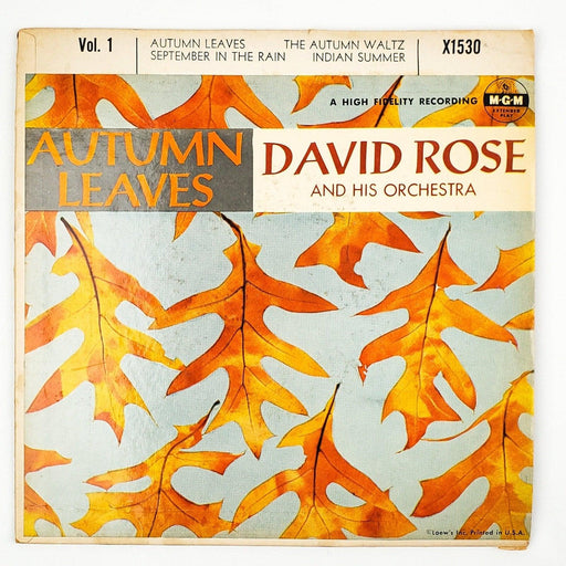 David Rose Autumn Leaves Vol 1 Record 45 RPM EP X1530 MGM 1957 1