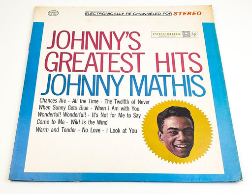 Johnny Mathis Johnny's Greatest Hits 33 RPM LP Record Columbia 1962 1