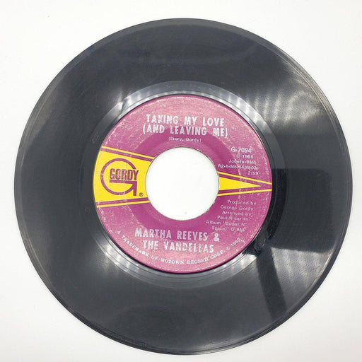 Martha Reeves & The Vandellas Taking My Love 45 RPM Single Record Gordy 1969 1