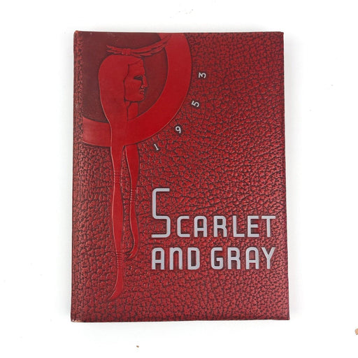 1952-1953 Hopewell-Loudon School Bascom Ohio Year Book Scarelet & Gray Vintage 1