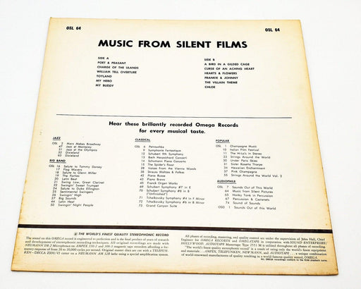 Mike Di Napoli Music From The Silent Films 33 RPM LP Record Omega Records 2