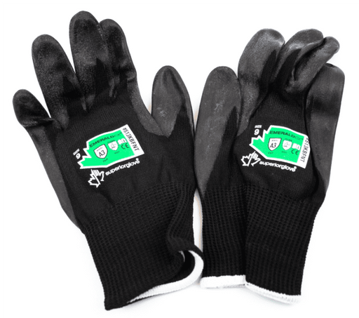 1 Pair Cut Resistant Work Gloves Level 3 Rated Superior Emerald CX Size 9 Large 1
