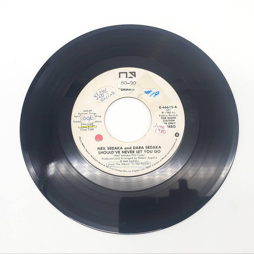 Neil Sedaka Should've Never Let You Go Single Record Elektra Records 1980 PROMO 2