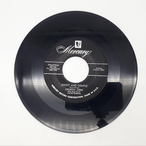 Georgia Gibbs Sweet And Gentle Single Record Mercury 1955 70647-X45 1
