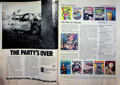 Newsweek Magazine Nov 19 1979 Look Back at 70s Look Forward 80s Predictions 2