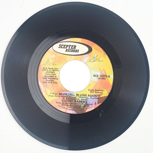 Dionne Warwick I'll Never Fall In Love Again Record 45 RPM Single Scepter 1969 1