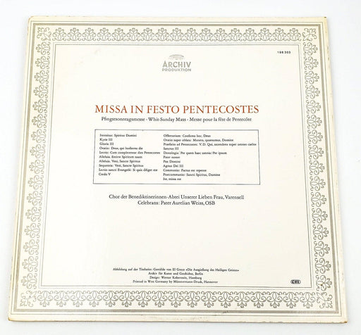 Missa In Festo Pentecostes Whit-Sunday Mass Record 33 RPM LP Archiv 1974 2