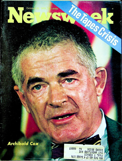 Newsweek Magazine October 29 1973 Archibald Cox Fired Nixon Watergate Scandal 1